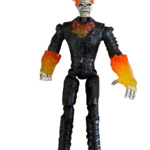 Ghost Rider Style Flame Action Figure - Black and Orange